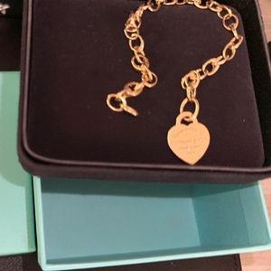 Tiffany & Co. Gold Heart Tag charm bracelet